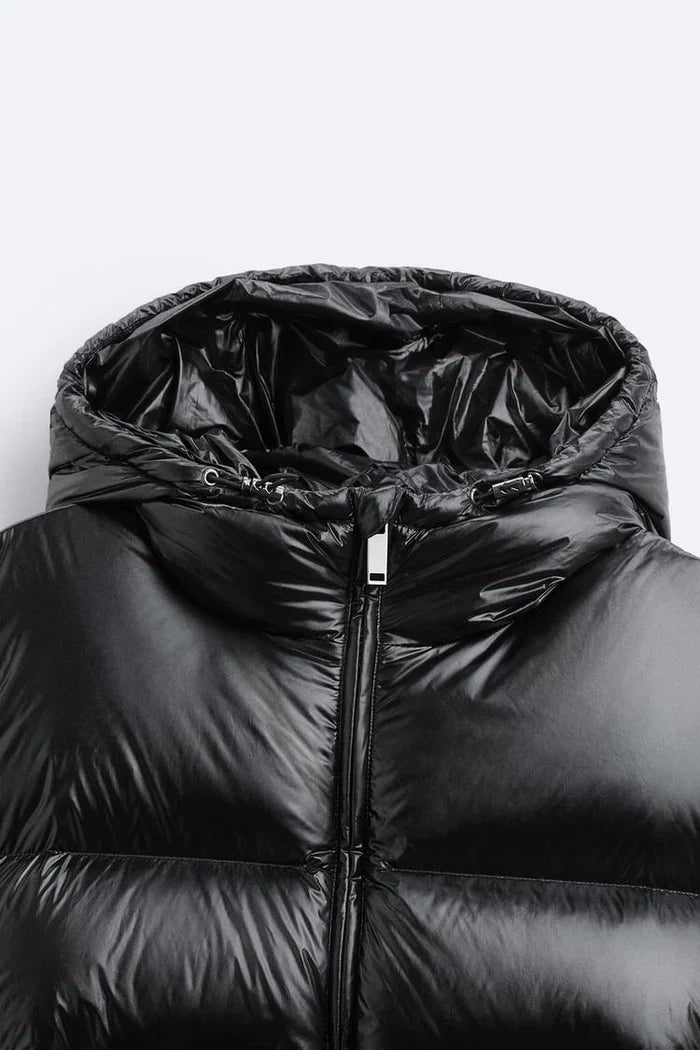 Glänzende Unisex Pufferjacke: Leichte, Warme, Trendige Winterjacke für Urbanen Style