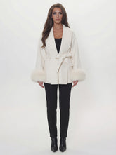 Bella Léa wool coat weiß