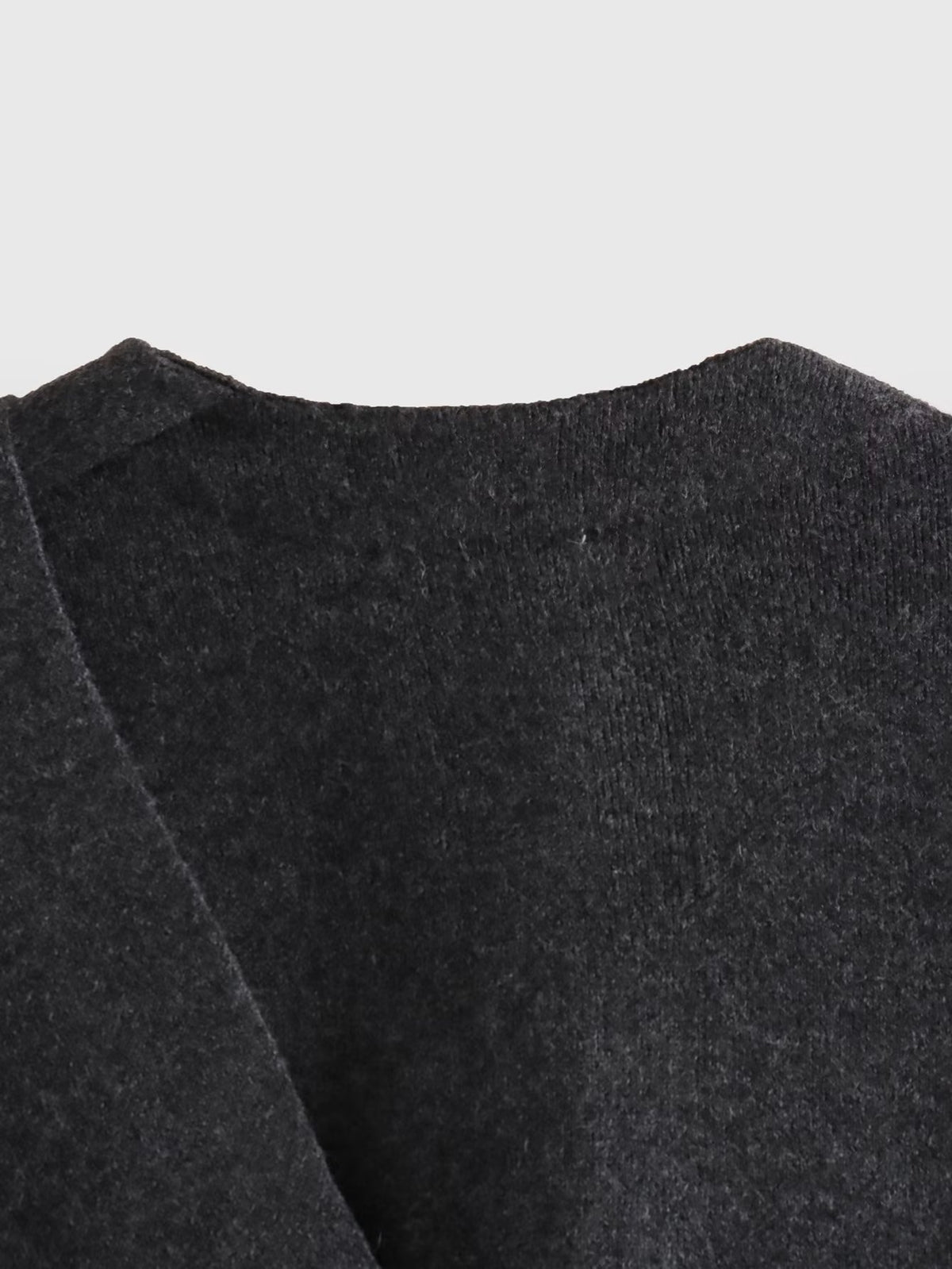 Marais Eleganter Kurzmantel mit Integriertem Schal – Weicher Doubleface Strick Cape