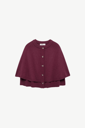 Eleganter Melange Cape Cardigan Damen – Weicher Strick, Vielseitig & Warm