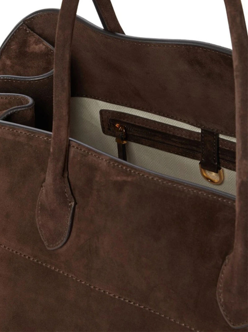 Henna Shopper Bag Vegane Wildleder Handtasche Damen Braun Schwarz
