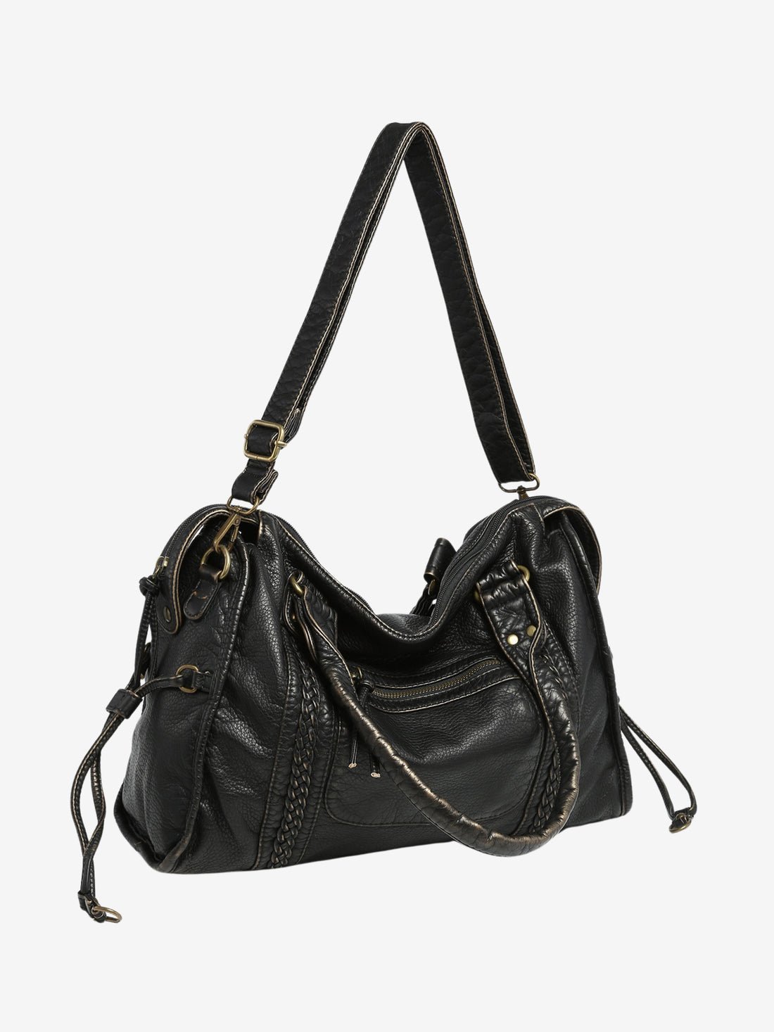 SOERA Tanja Schultertasche Damen aus veganem Leder in Schwarz