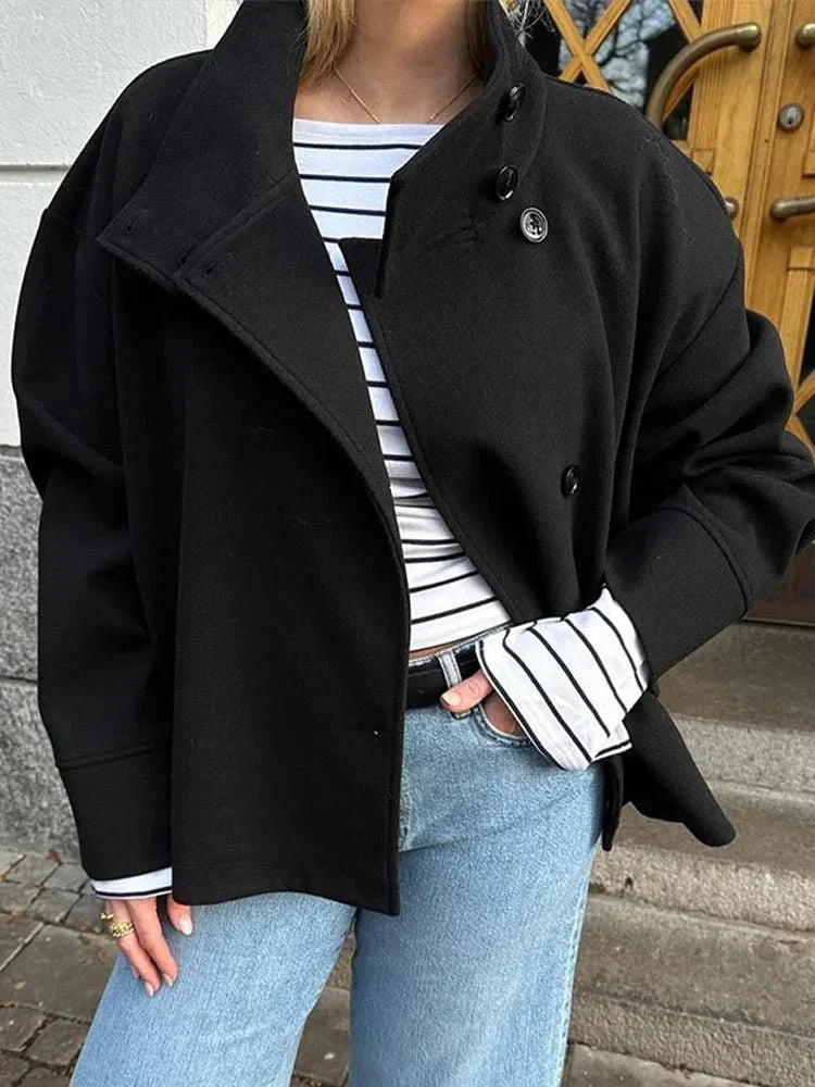 Rosalia Elegante Damenjacke mit Stehkragen für den herbstlichen Streetstyle